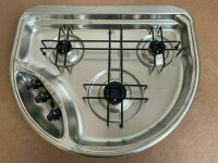 Dometic Edelstahl-Gaskocher, 3-flammig