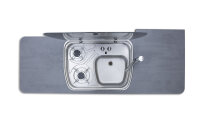 Plan de travail 1448mm pour cuisine avec réchaud à gaz et évier Dometic