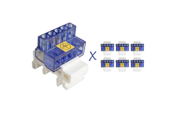BM GROUP BM997 – 5-polige Anschlussklemme / Terminal Block – Blau, 450 V mit Befestigung