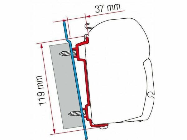 Fiamma F45s Halterung  - Ford Transit H2/H3