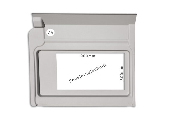 Kunststoffverkleidung hinter Fahrersitz (F) (7a) mit Fensterausschnitt – Ducato/Jumper/Boxer ab 2006, Movano C ab 2022