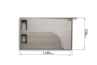 Schrank für Frischwasser Radkastentank 90 Liter Beifahrerseite