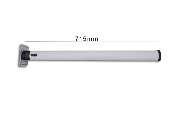 Tischfuß - Klapp-Stützfuß lichtgrau Aluminium Ovalrohr
